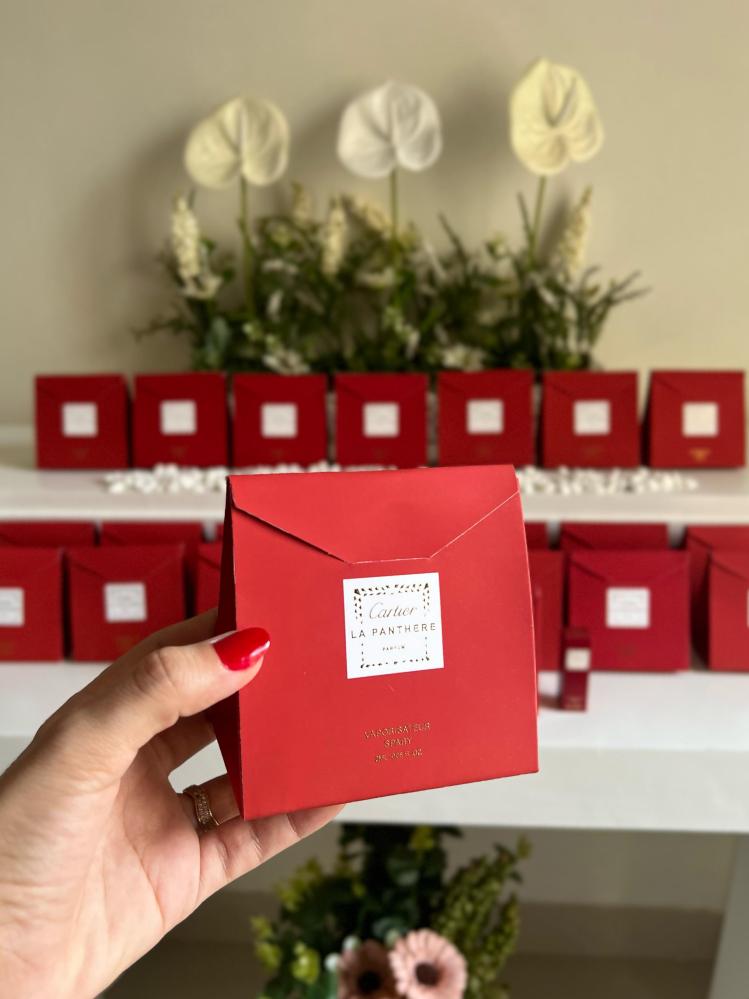 10 Cartier original perfumes inside separate bags with high quality and a prominent gold fingerprint logo (perfumes only are authentic)