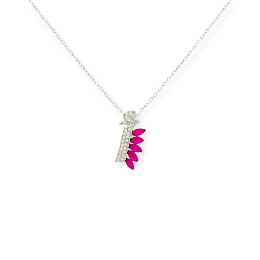 Shiny fuchsia Arabic letter series