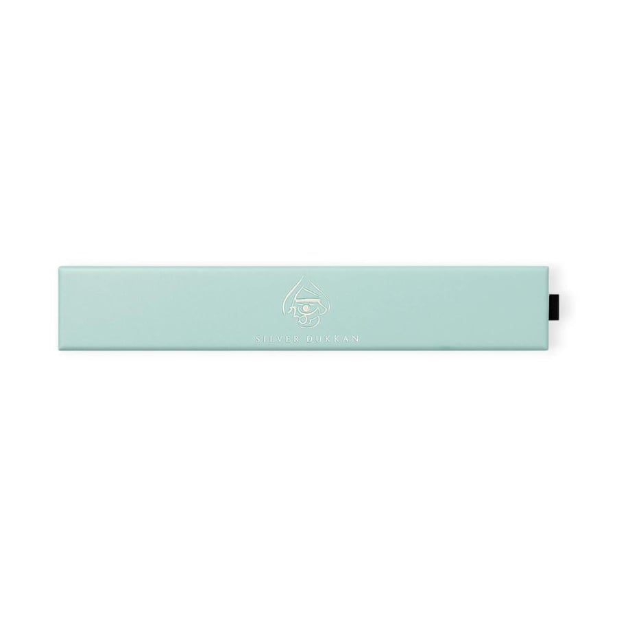 The silver shop box is rectangular.
