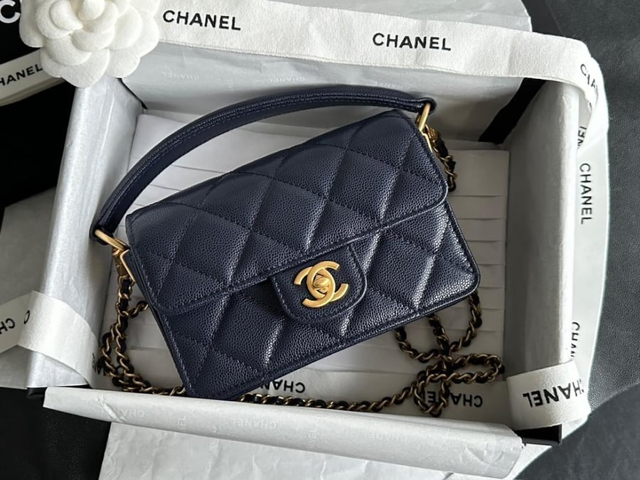 MINI FLAP BAG WITH TOP HANDLE
