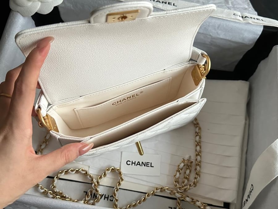 MINI FLAP BAG WITH TOP HANDLE