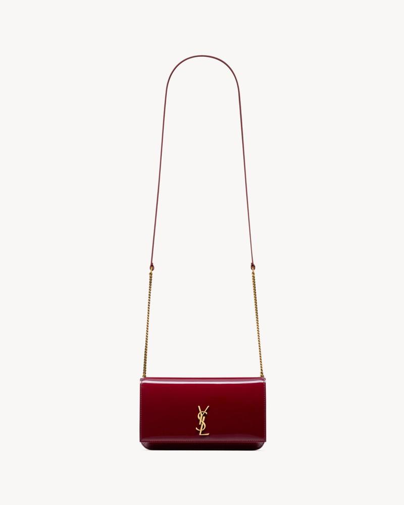 SAINT LAURENT Cassandre Strap leather phone case