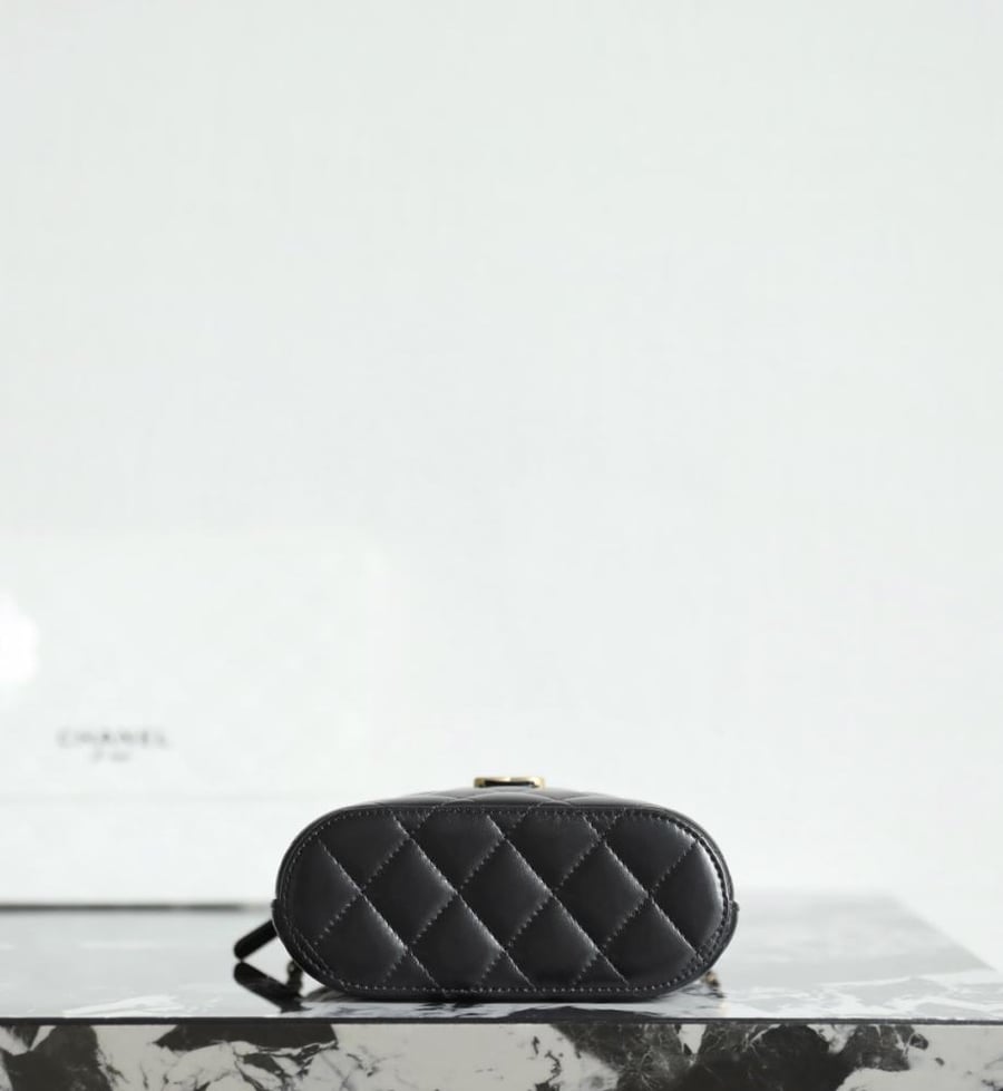 ‏Two-Tone Leather & Suede  Bag