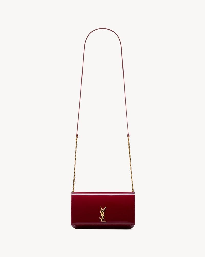 SAINT LAURENT Cassandre Strap leather phone case