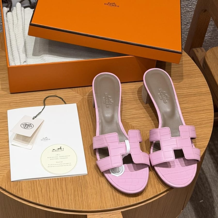 hermes slides crocodile