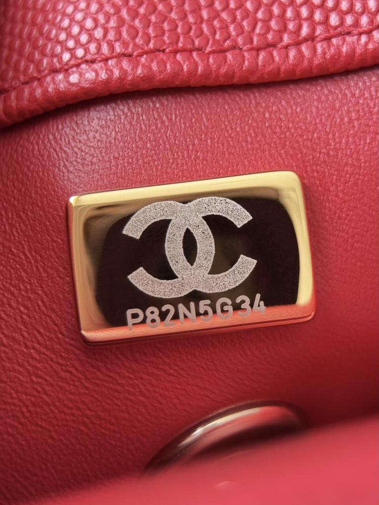 chanel coco handle mini red