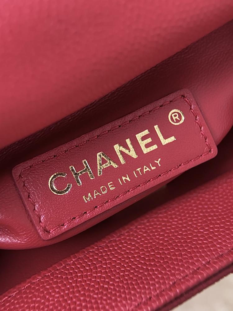 chanel coco handle mini red