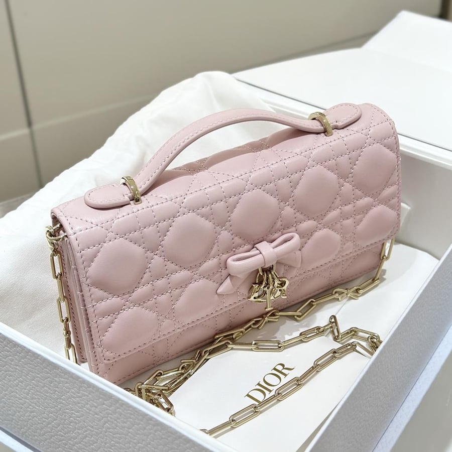 My Dior Mini Bag Soupir Pink Cannage Lambskin