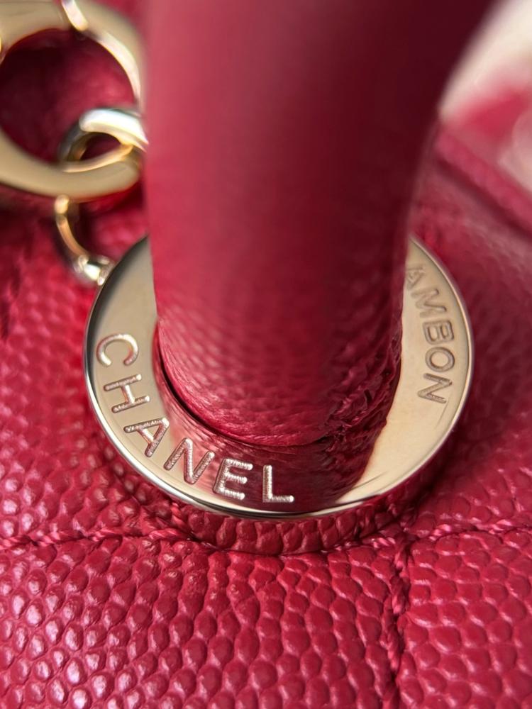 chanel coco handle mini red