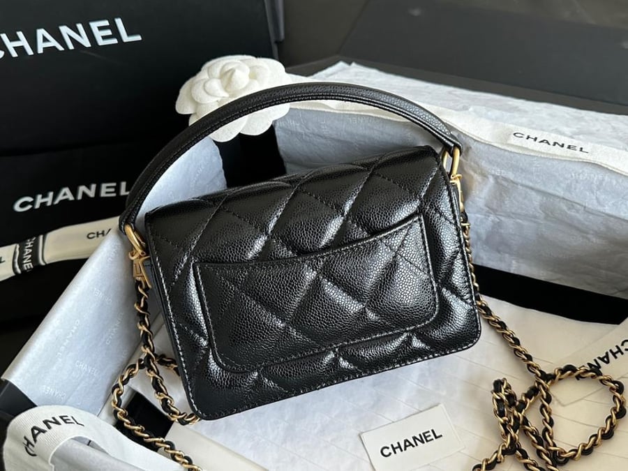 MINI FLAP BAG WITH TOP HANDLE