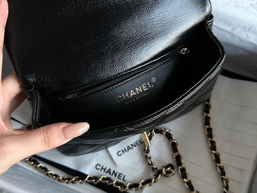 MINI FLAP BAG WITH TOP HANDLE
