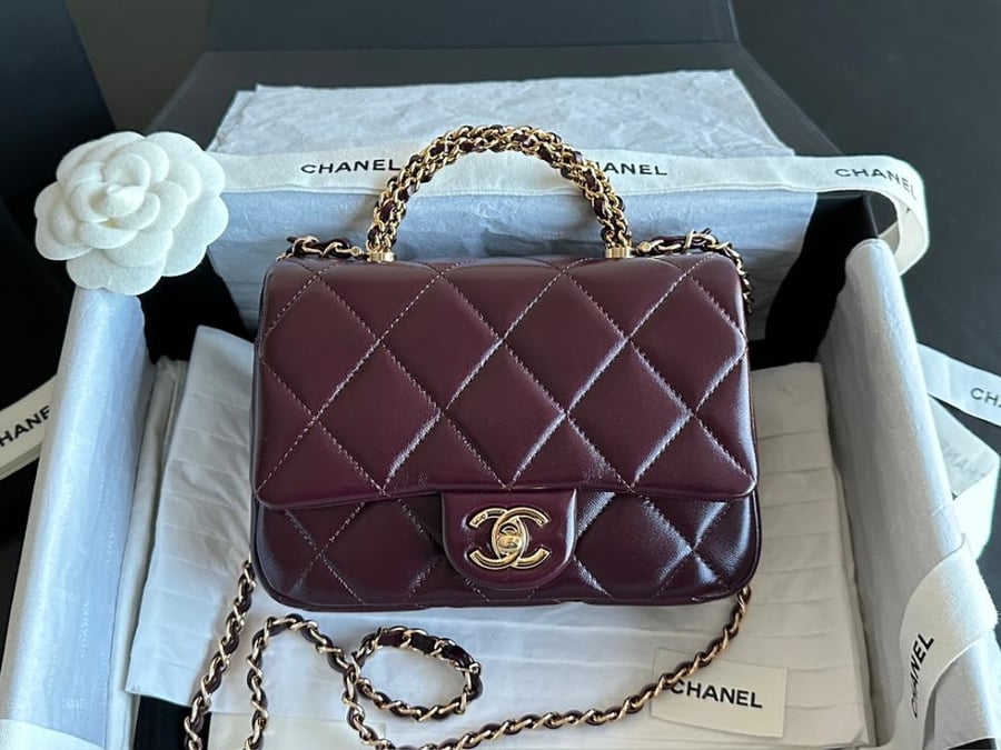 MINI FLAP BAG WITH TOP HANDLE
