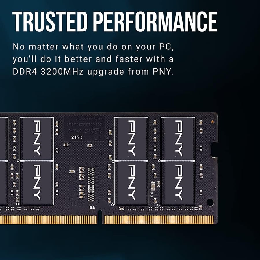 رام PNY DDR4 سعة 16GB بسرعة 3200MHz للابتوب