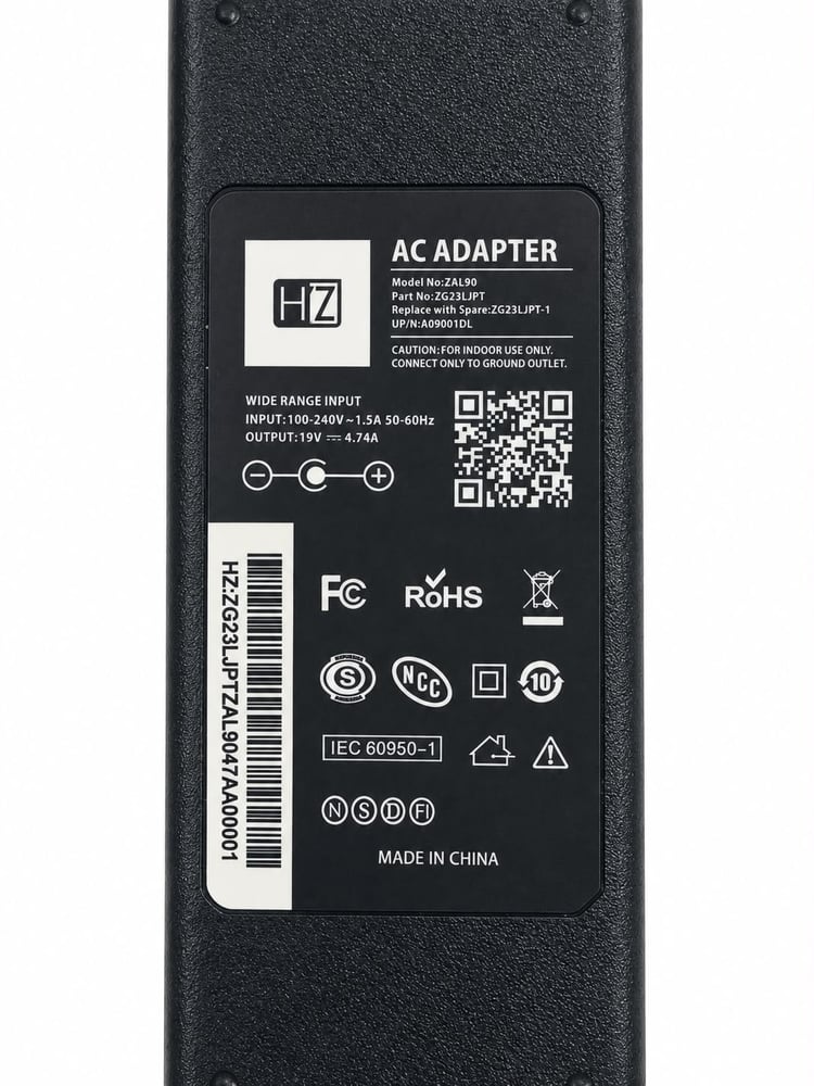 شاحن لابتوب اتش بي (19V-4.74A -7.4MM 5.0MM) ذو دبوس كبير