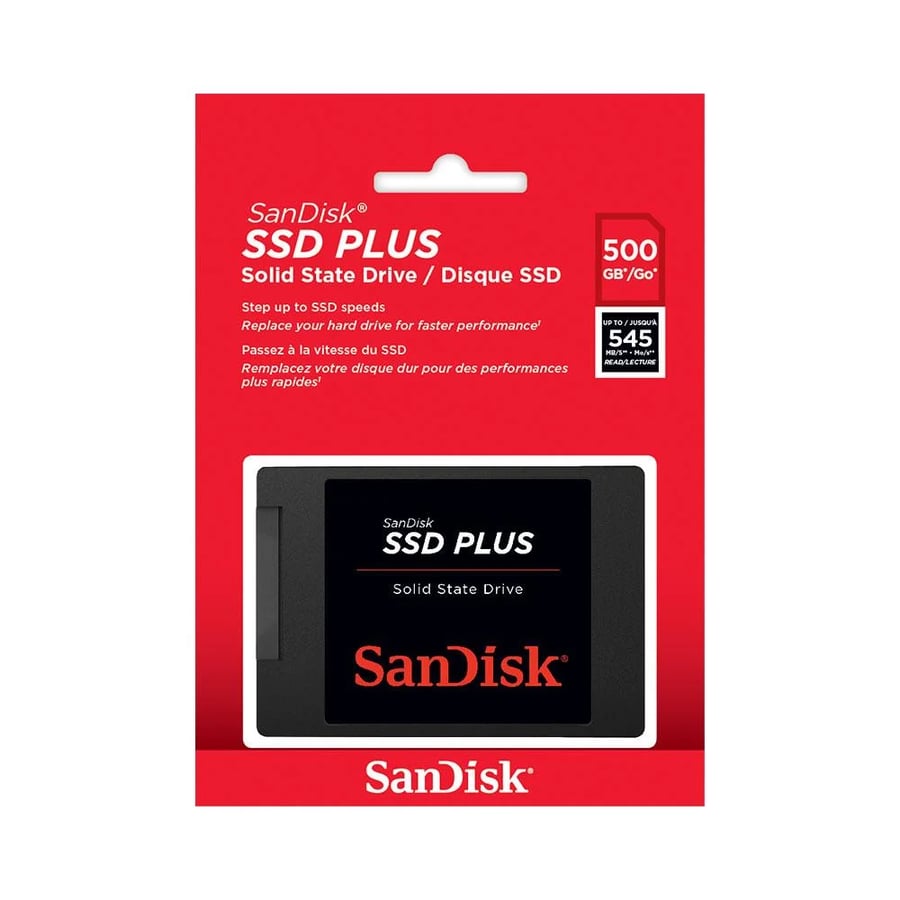 قرص SanDisk SSD Plus G28 بسعة 500GB مع العلبة