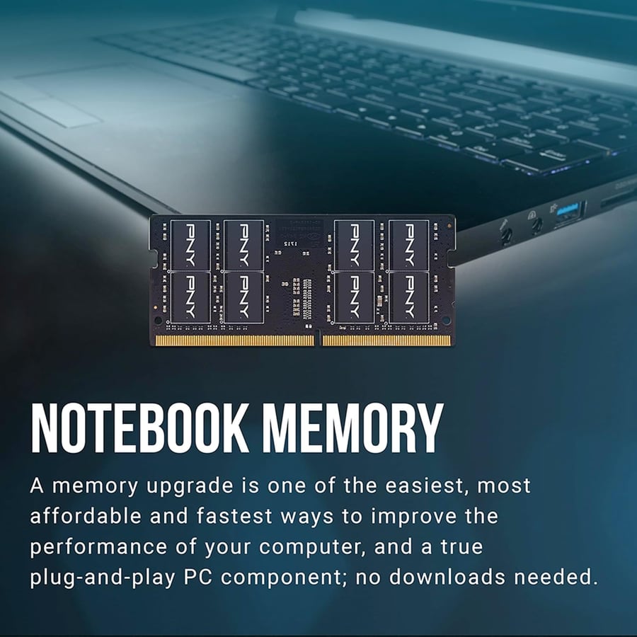رام PNY DDR4 سعة 8GB بسرعة 3200MHz للابتوب