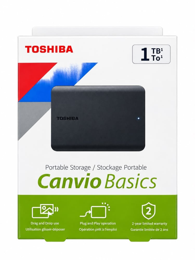 هاردسك خارجي Toshiba HDD بسعة 1 تيرابايت USB 3.0