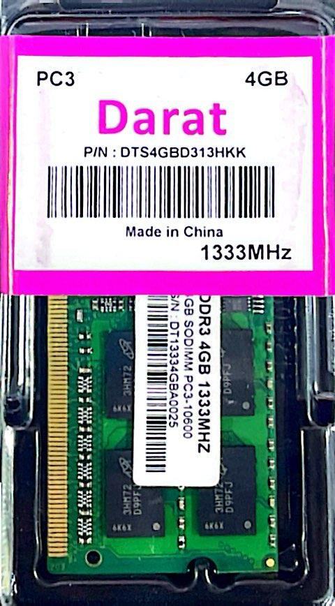 DARAT 4GB DDR3 1333MHz Laptop RAM