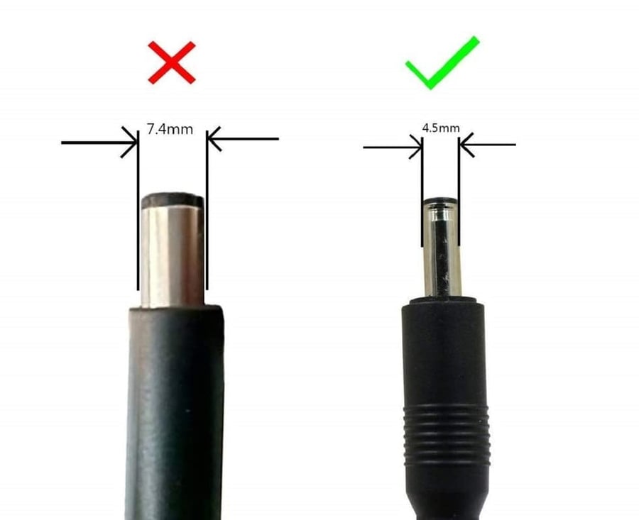 شاحن لابتوب Dell بقدرة 45W، 19.5V/2.31A، Slim Pin 4.5×3.0mm