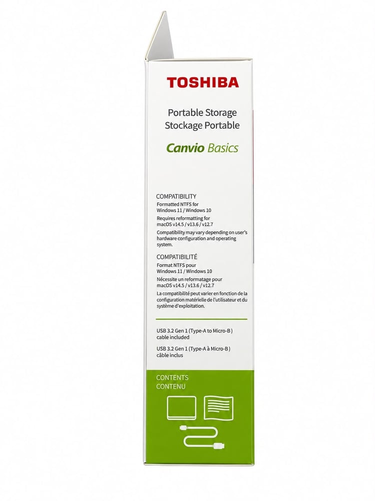 هاردسك خارجي Toshiba HDD بسعة 1 تيرابايت USB 3.0