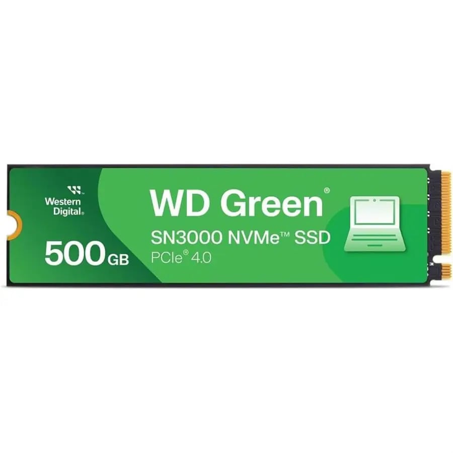 قرص WD Green SN3000 NVMe 500GB من الجهة الأخرى