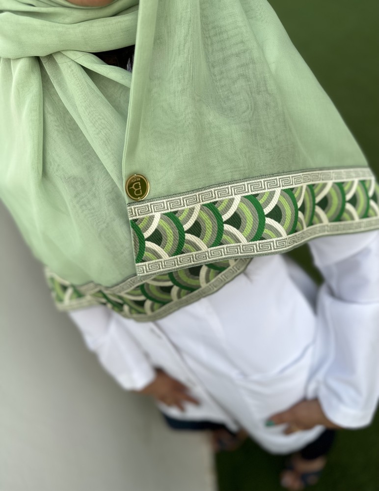 طرحة بوال ياباني لون أخضر