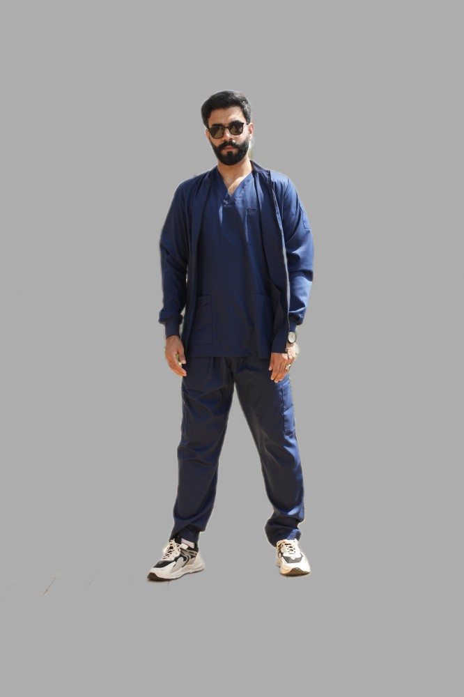 Nano scrub set with jacket (Petroleum blue color)