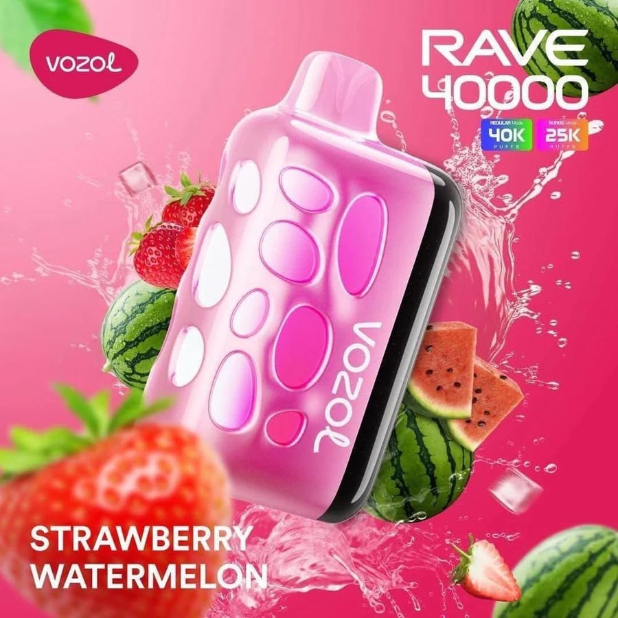 سحبة فوزول ريف فراولة بطيخ 40,000 Vozol Rave Strawberry Watermelon