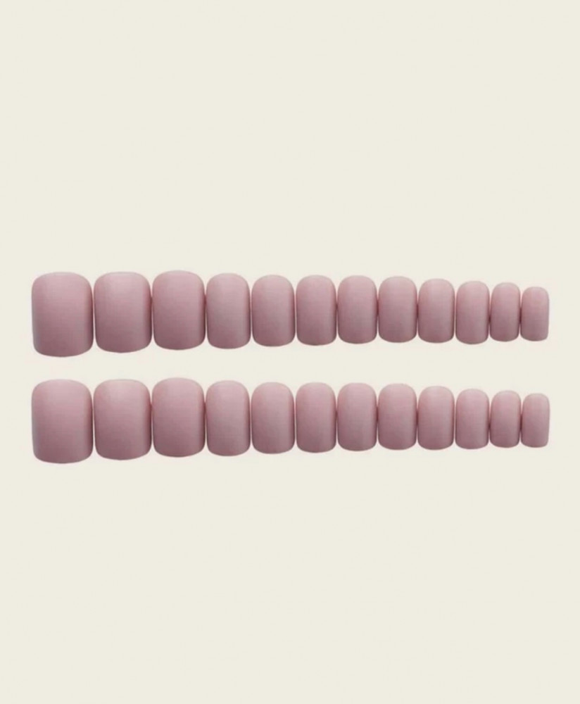 اظافر صناعيه وردي 24 قطعه