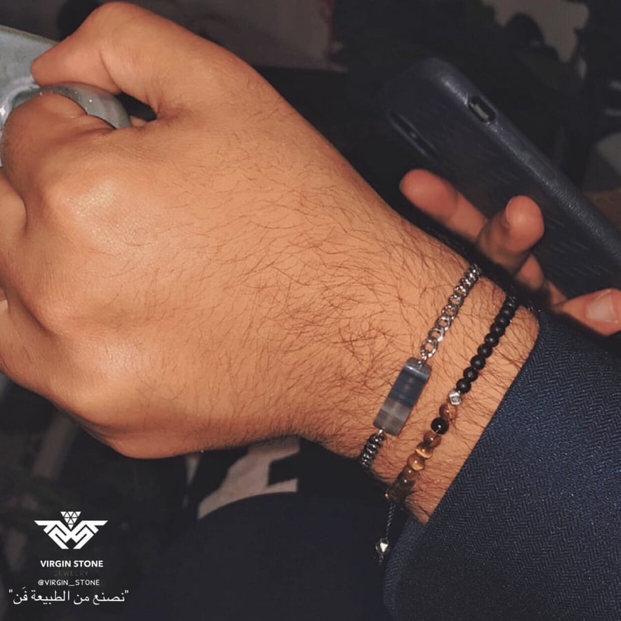 اساور رجاليه من حجر الأونيكس و احجار كريمة اخرى