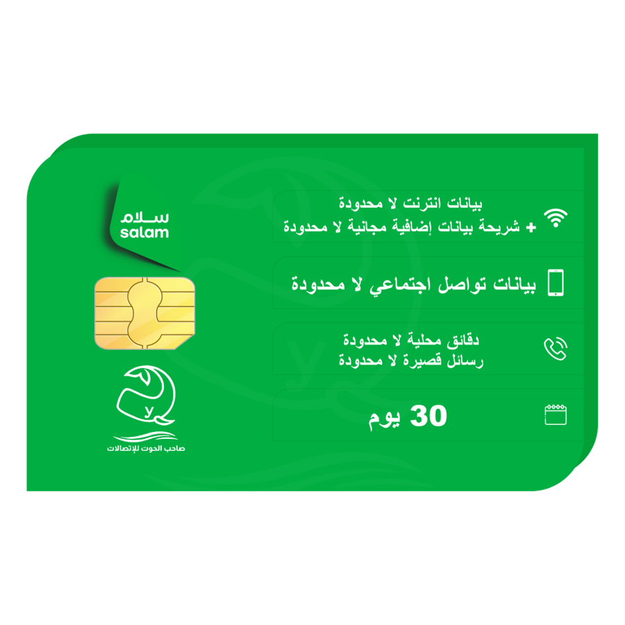 شريحة سولو اللا محدودة - 30 يوم