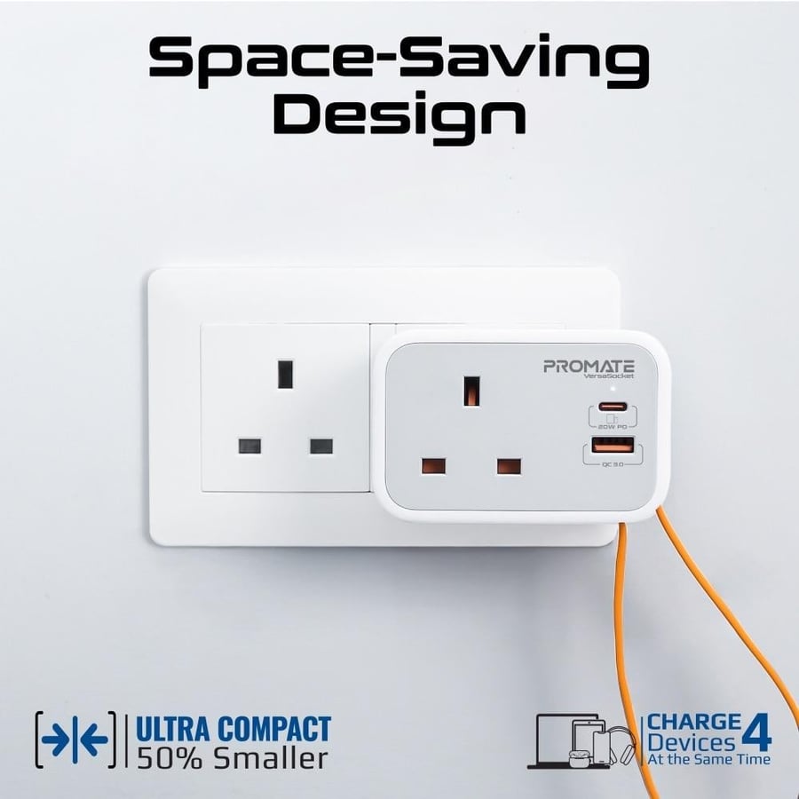 شاحن بمقبس تيار مث دد متعدد الوظائف ف ري 6 1 مع كيبل USB-C