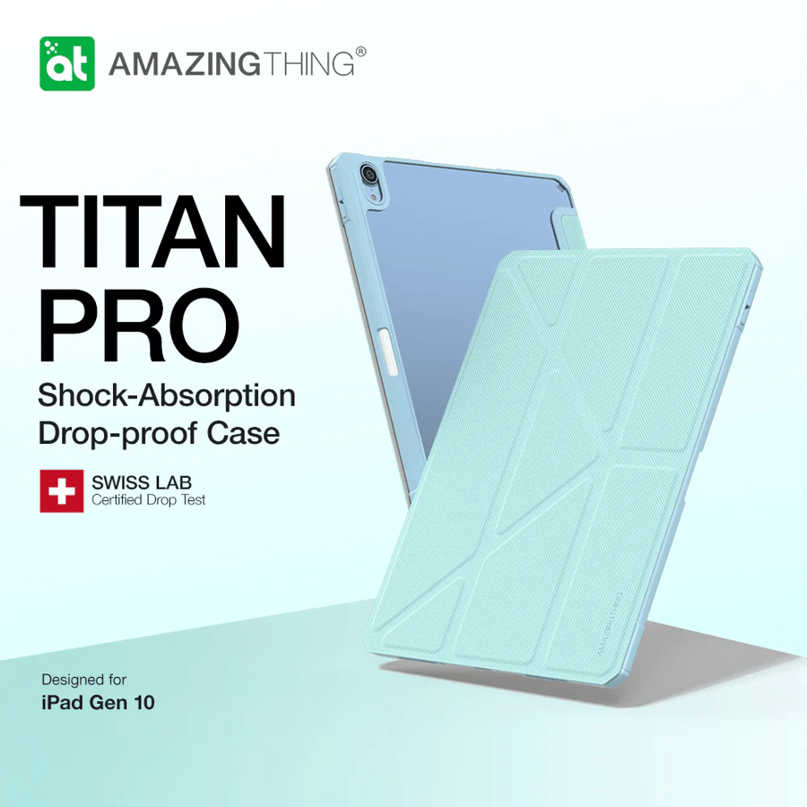 Kafar AmazingThing Titan Pro foldable cover for iPad Air - Sky blue