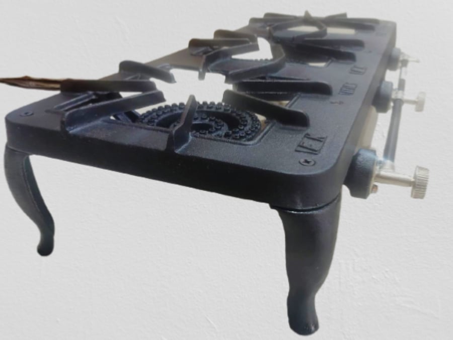 Fooker original Italian 3-burner stove with safety sensor, size 90×30 cm, height 15 cm, compliant with Saudi specifications