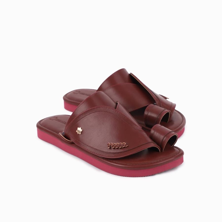 Saudi casual shoe in maroon color 2st Collection