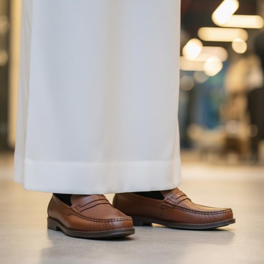 حذاء (CLASSIC) Dress Comfort جلد بقر طبيعي باللون الجملي