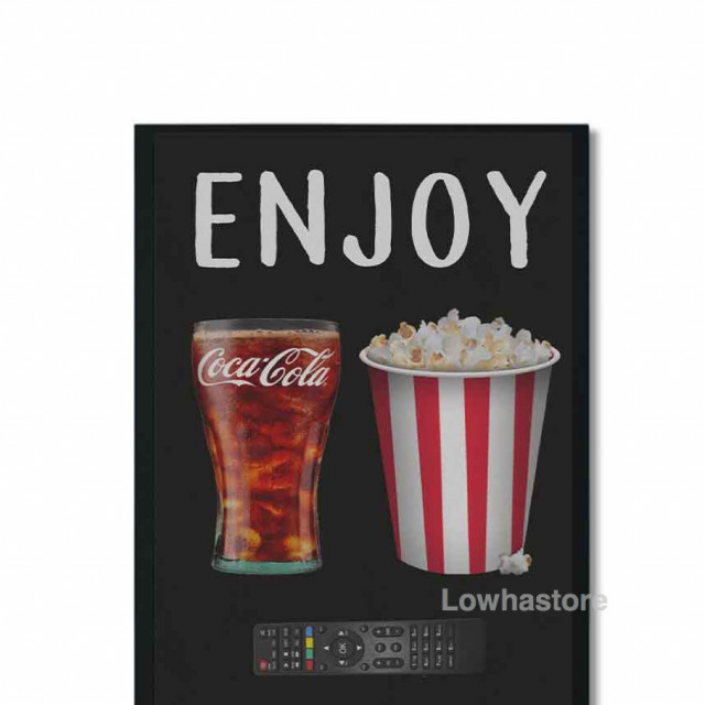 لوحة بنص Enjoy من افضل لوحات جداريه عبارات تحفيزيه بتصميم جذاب وفخم