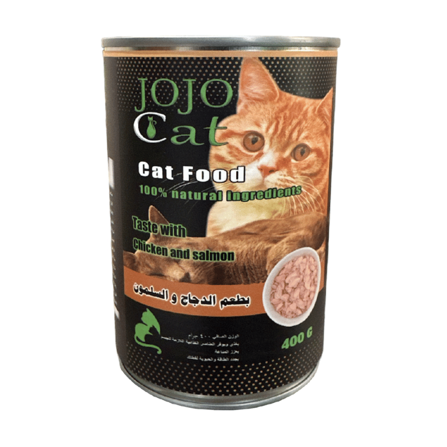 JOJO Cat طعام رطب للقطط بالدجاج والسالمون 400 جرام