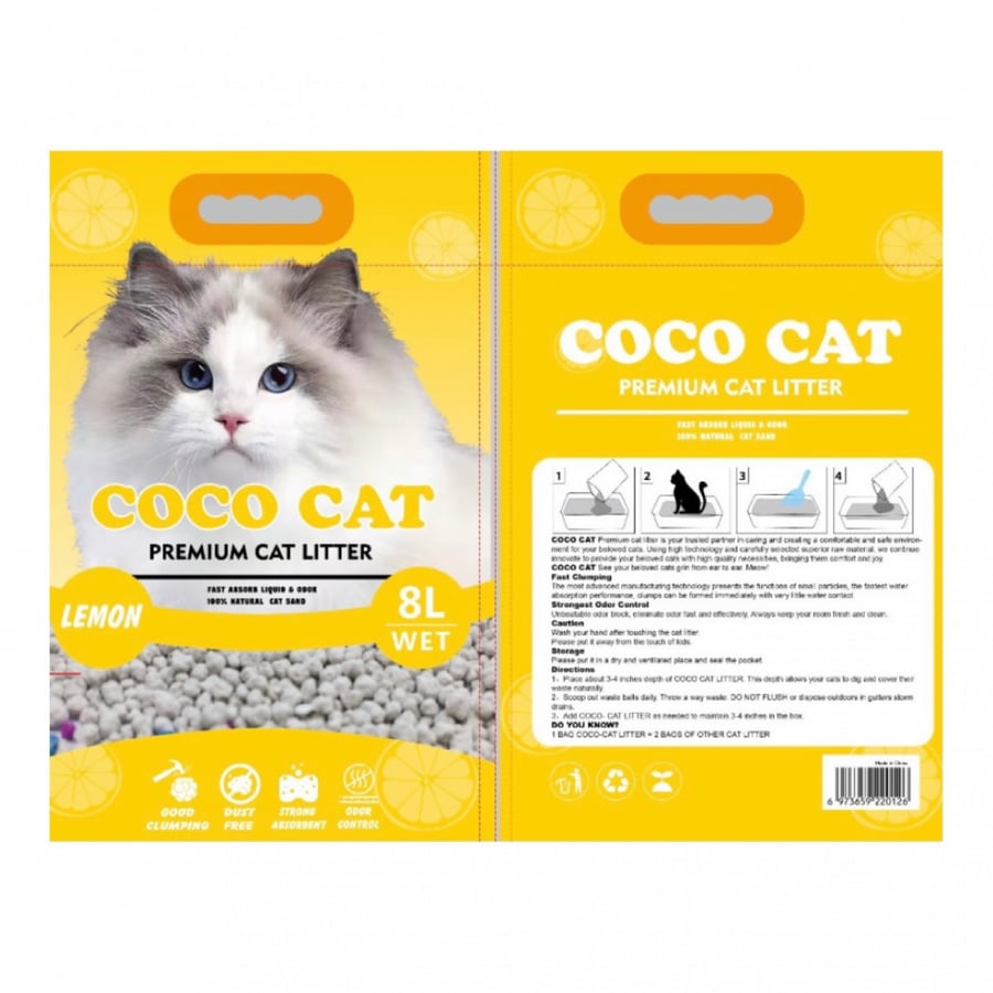 Coco Cat Lemon Scented Cat Litter 8L