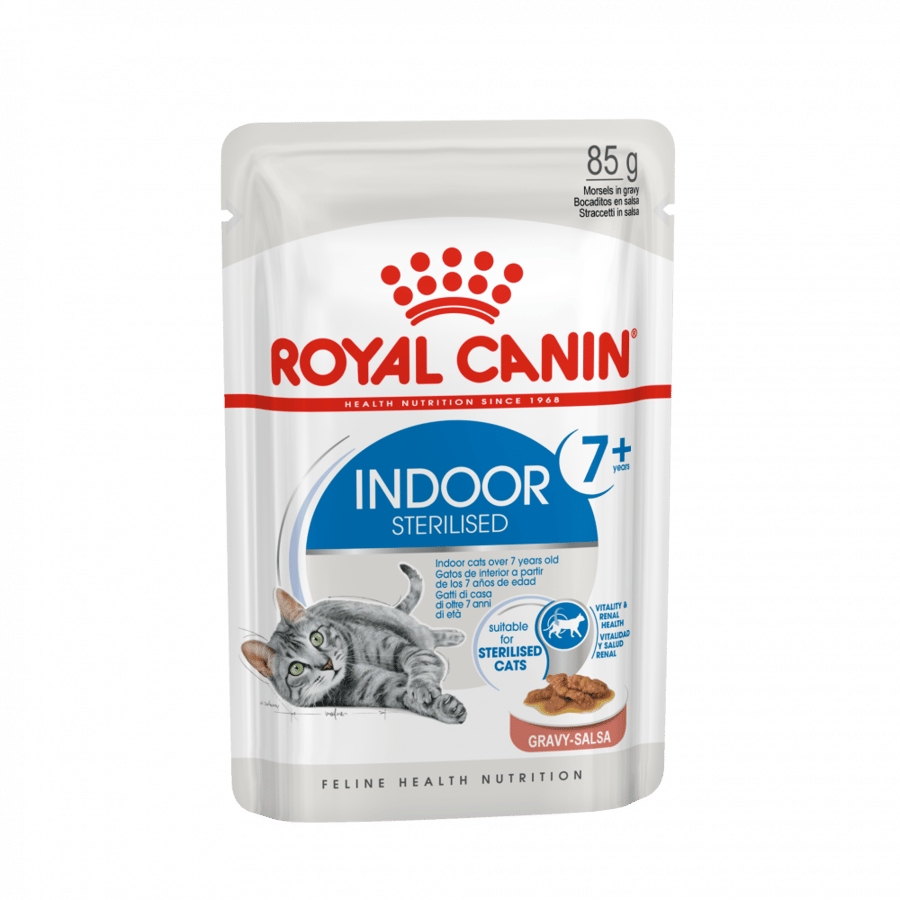 ROYAL CANIN INDOOR STERILISED +7 Wet Food For Sterilized Old Cats (+7 Years) 85g