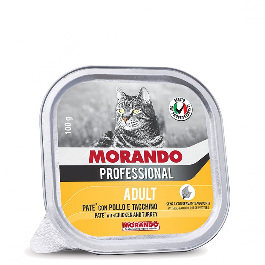 Morando wet food -chicken and turkey- for adult cats 100g