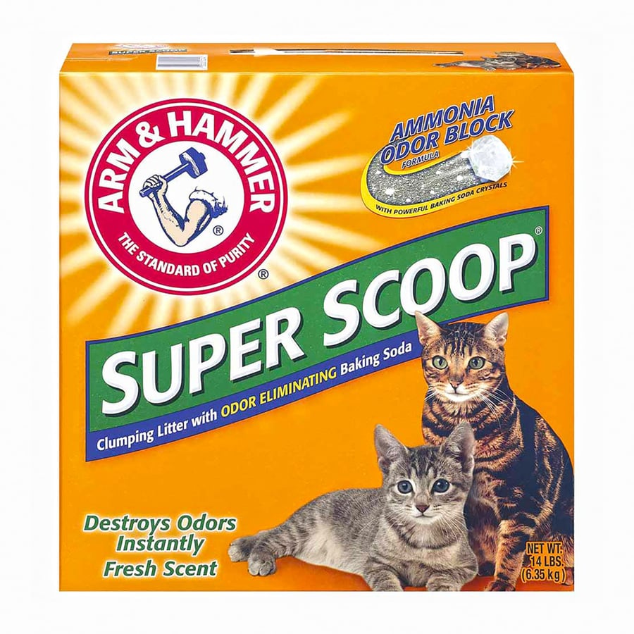 رمل Super Scoop يحبس الرطوبة لسهولة التنظيف – رائحة منعشة – صنع في أمريكا (الأصلي)