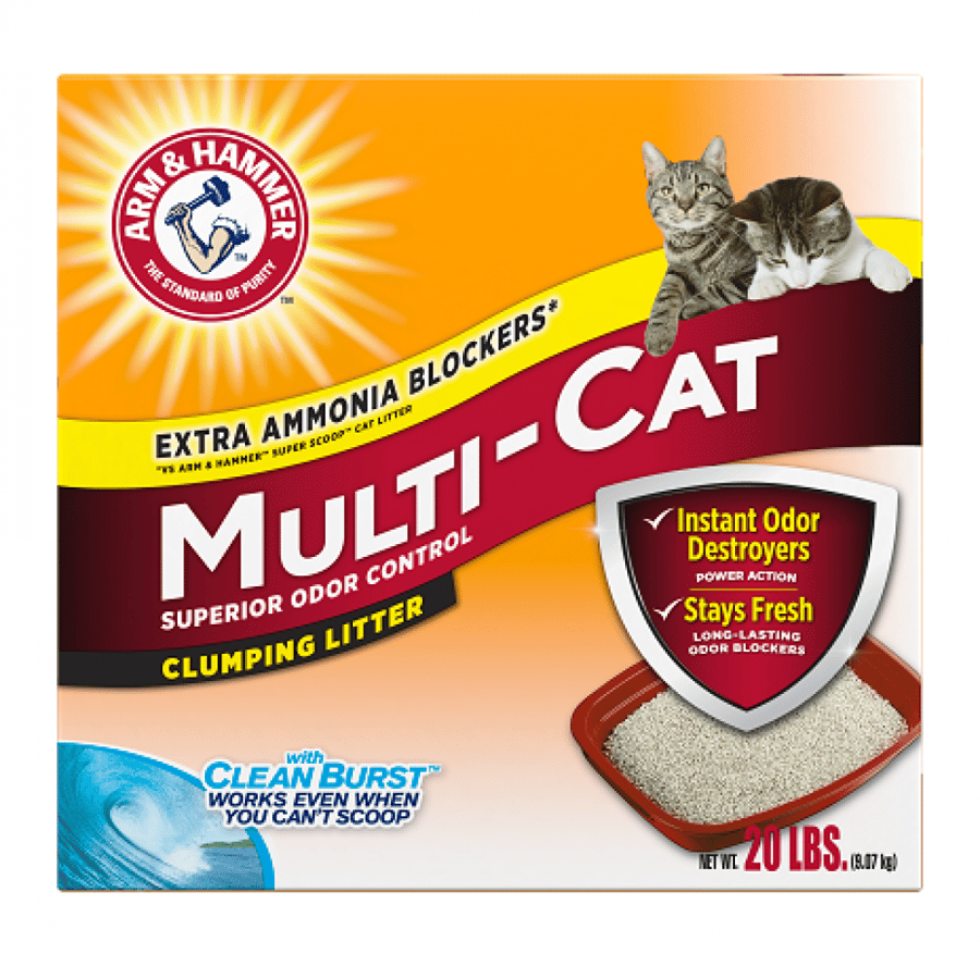 رمل Multi-Cat يسيطر على روائح جميع القطط لديكم, صنع في امريكا (الأصلي)