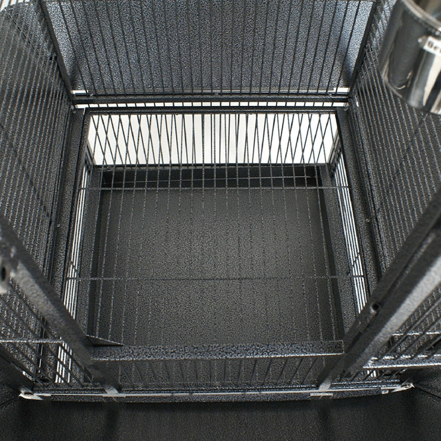 Large black cage for parrots