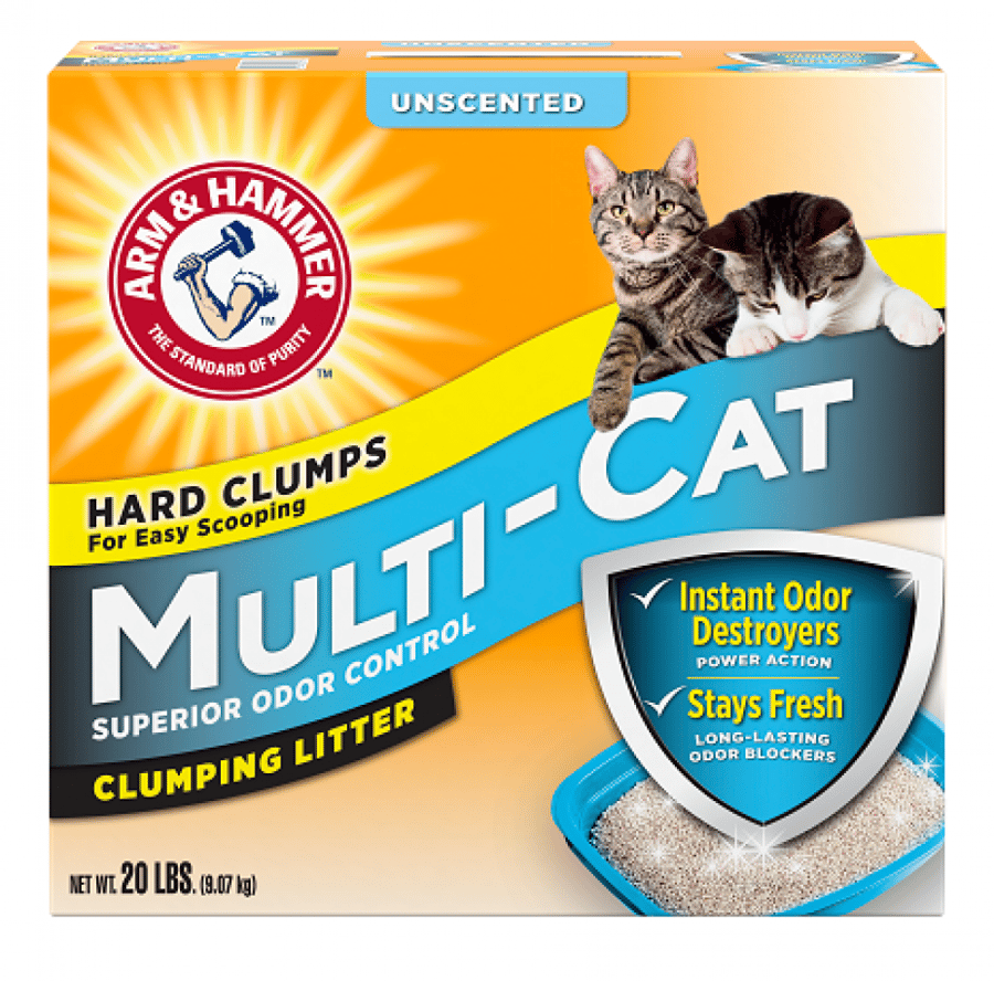 رمل Multi-Cat يسيطر على روائح جميع القطط لديكم (بدون رائحة)  صنع في امريكا (الأصلي)