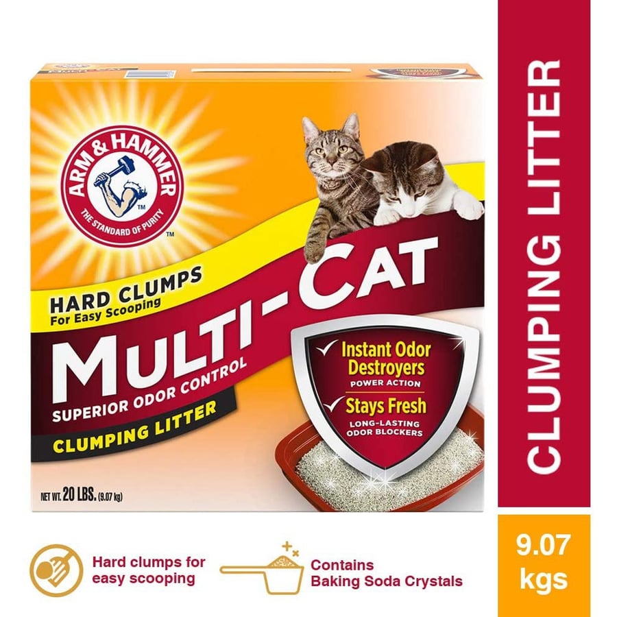 رمل Multi-Cat يسيطر على روائح جميع القطط لديكم, صنع في امريكا (الأصلي)