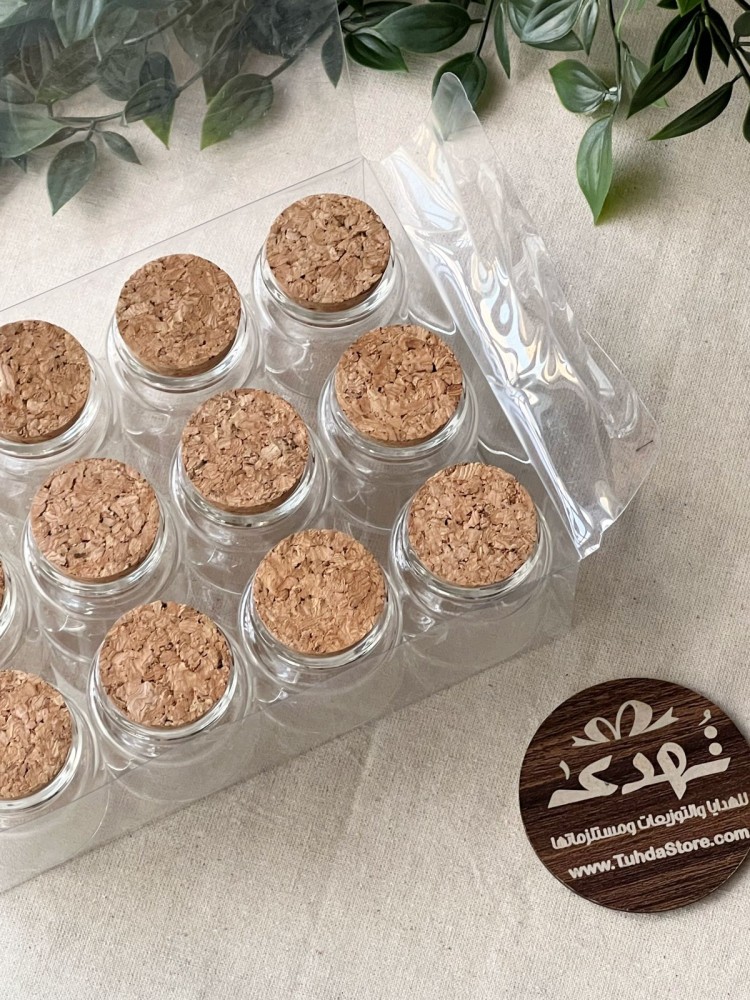 علب زجاجية غطاء فلين