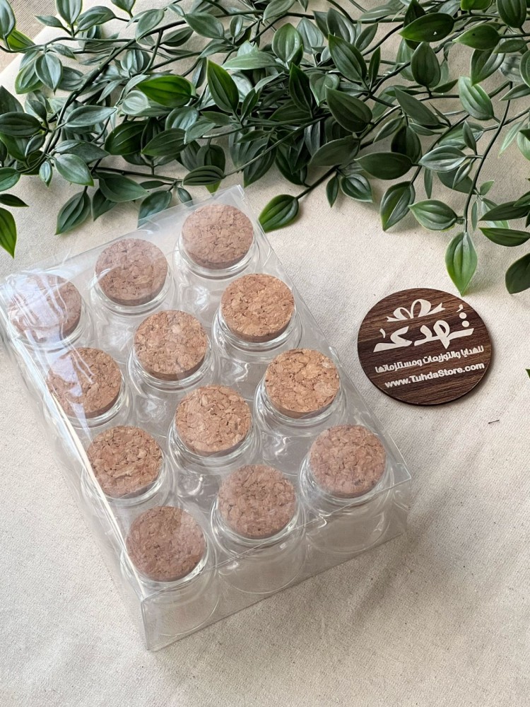علب زجاجية غطاء فلين
