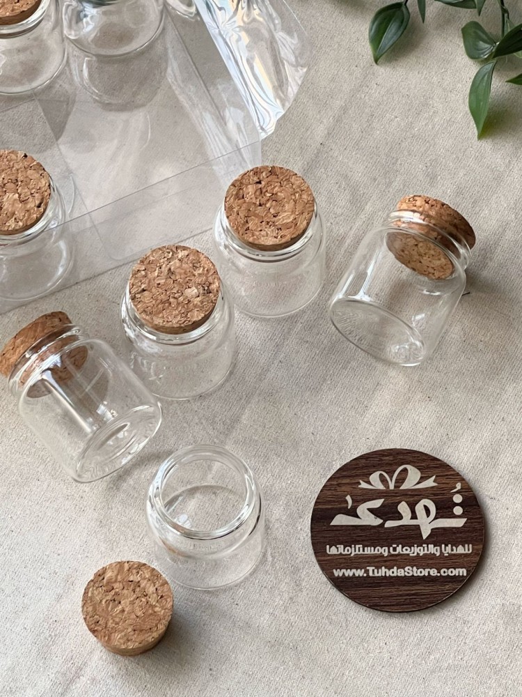 علب زجاجية غطاء فلين