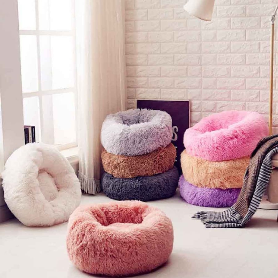 وسادة لقطط والكلاب cat bed منفوشة دائرية